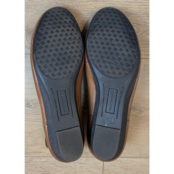 Rockport Cobb Hill Leather Wedge Heels 9.5 Brown Mary Jane Strappy Comfort Shoe - Picture 5 of 11